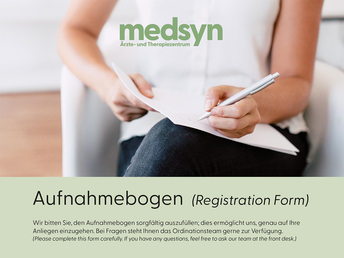 medsyn Aufnahmebogen - Anmeldung